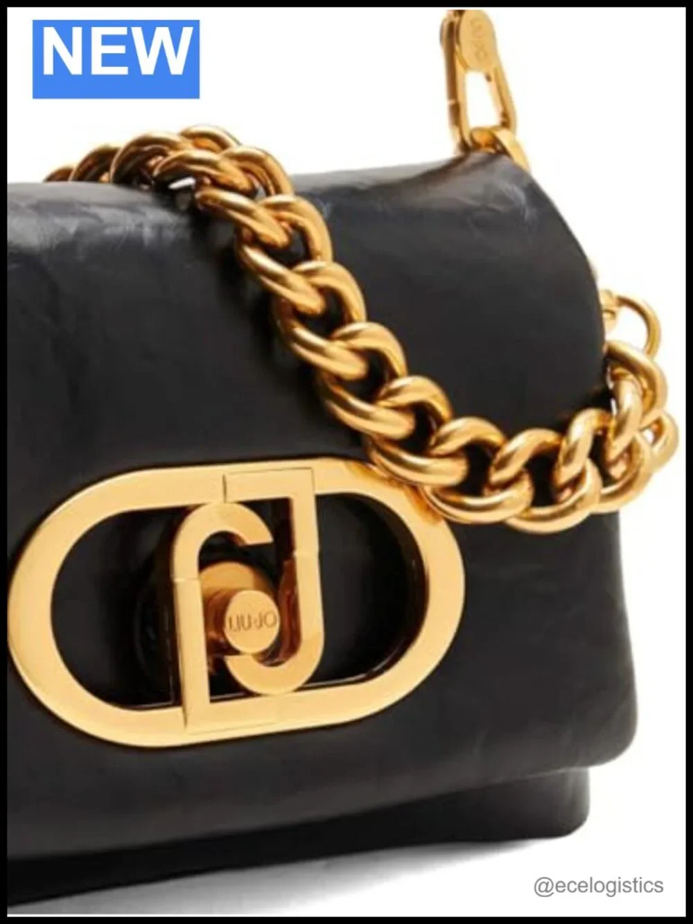 Liu Jo Women's Crossbody Satchel Handbag Black Polyurethane